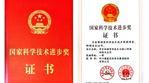 国家科技进步奖一等奖证书
